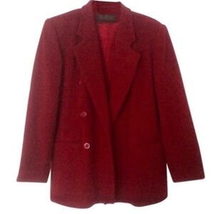 Herman Geist Red Long Sleeves Blazer Jacket Large